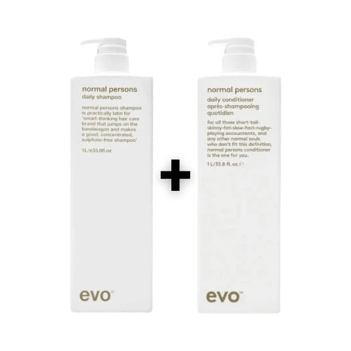 Evo Set Normal Persons Daily Shampoo 1000ml + Normal Persons Daily Conditioner 1000ml - HauptSacheShop