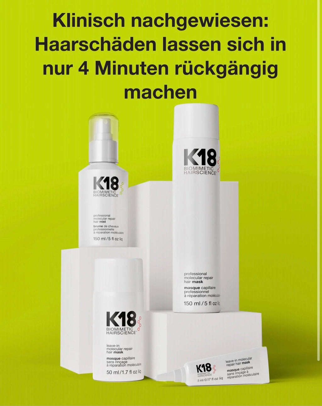 K18 HAIR Leave - In Molecular Repair Hair Mask 5ml - HauptSacheShop